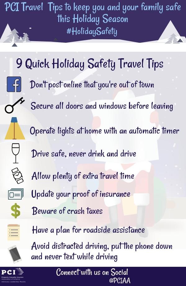 safe travel tips for the holidays