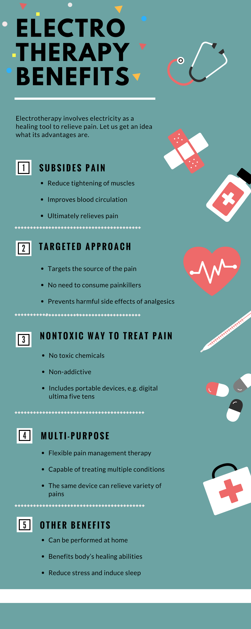 Electrotherapy Benefits | Piktochart Visual Editor